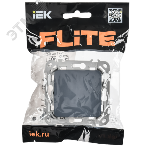 FLITE Выключатель 1-клавишный 10А ВС11-1-0-ФлМ маренго IEK - фото 2