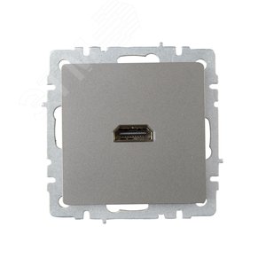 BRITE Розетка HDMI РHDMI-0-БрС сталь - фото 2