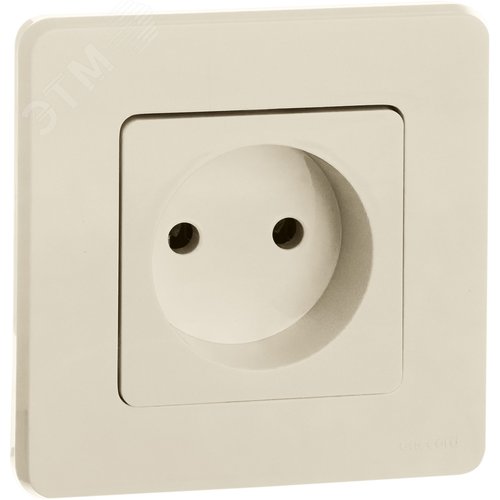 Розетка 1-местная без заземления без защитных шторок 16А слоновая кость INSPIRIA - фото 2