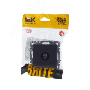 BRITE Розетка TV оконечная РТВ11-0-БрГ графит - фото 7