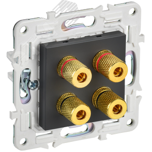 SKANDY Аудиорозетка 4-местная SK-A01T титан IEK - фото 1