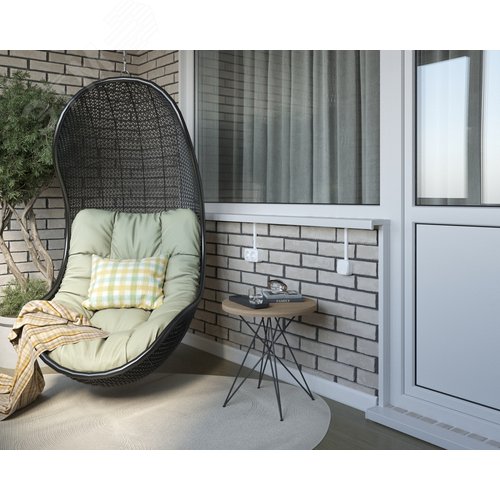 Выключатель 1-клавишный для открытой установки самовозвартный 6А безвинтовое крепление белый QUTEO - фото 2