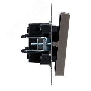 BRITE Выключатель одноклавишный проходной с индикацией 10А ВС10-1-7-БрС сталь IEK - фото 3