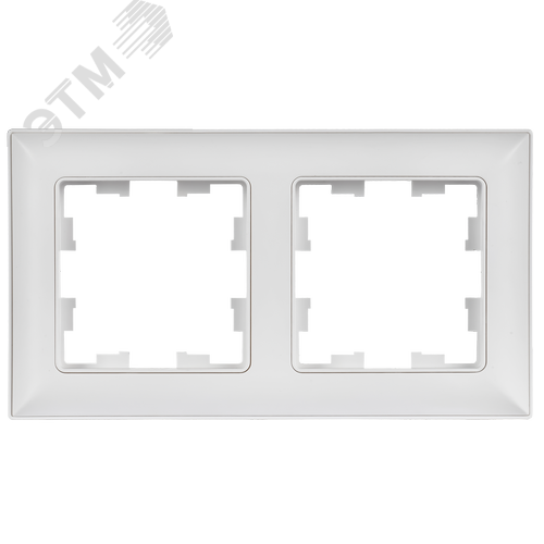 BRITE Рамка 2-местная РУ-2-БрАБ арктический белый/белый IEK - фото 4