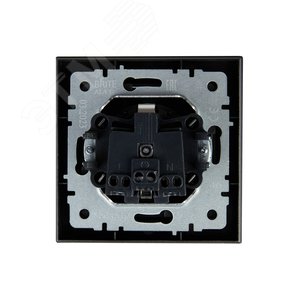 BRITE Розетка 1 пост с заземлением с защитными шторками 16А в сборе РСР14-1-0-БрС сталь IEK - фото 4