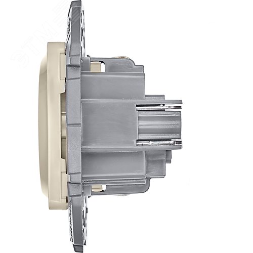 Розетка 1-местная с заземлением без защитных шторок 16А слоновая кость INSPIRIA - фото 2