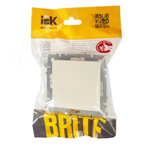 BRITE Выключатель одноклавишный проходной 10А ВС10-1-6-БрКр бежевый - фото 6