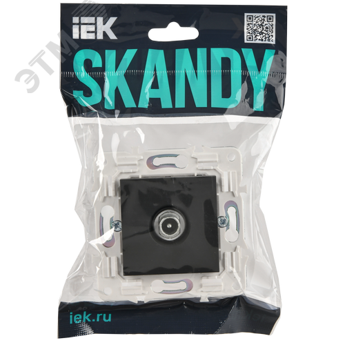 SKANDY Розетка TV проходная SK-A17G графит IEK - фото 2