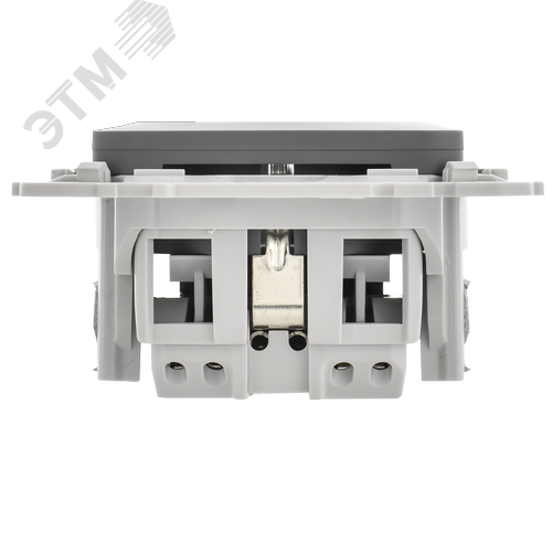 FLITE Розетка с заземлением с защитными шторками безвинтовое крепление 16А РСш11-1-ФлМА мокрый асфальт IEK - фото 3