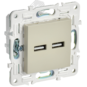 SKANDY Розетка USB A+A 3,1А SK-R15B бежевый IEK - фото 1