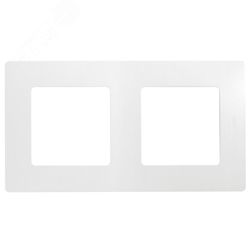 Рамка 2-местная белый ETIKA - фото 2