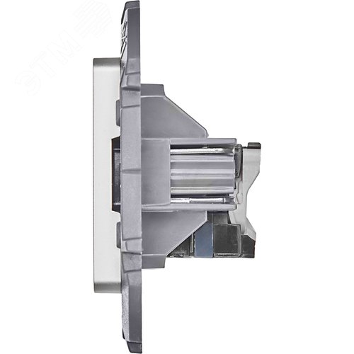 Розетка компьютерная RJ45 категория 6 UTP алюминий INSPIRIA - фото 3