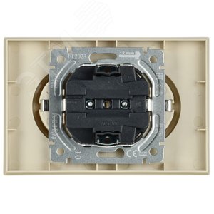 BRITE Розетка двойная с заземлением без защитных шторок 16А в сборе РС12-3-БрКр бежевый - фото 4