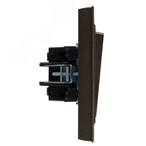 BRITE Выключатель двухклавишный 10А в сборе ВСР10-2-0-БрТБ темная бронза IEK - фото 3