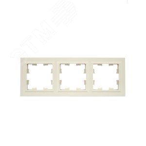 BRITE Рамка 3 поста РУ-3-БрКр бежевый - фото 2