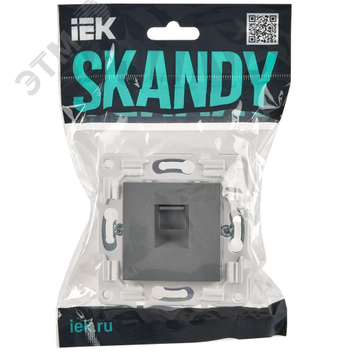 SKANDY Розетка компьютерная RJ45 кат.6 SK-K02Gr серый IEK - фото 2