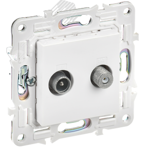 Изображение товара SKANDY Розетка двойная TV+SAT SK-A13W арктический белый IEK (шт)