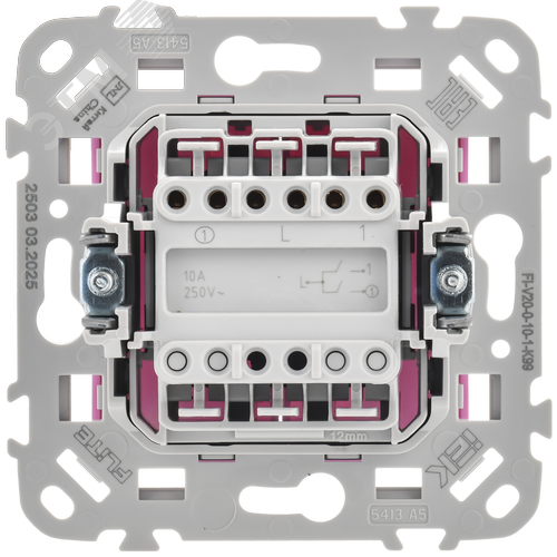 FLITE Выключатель 2-клавишный 10А ВС12-1-0-ФлПр пурпурный IEK - фото 3