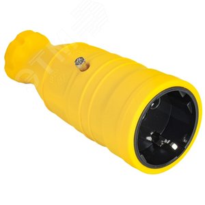 Розетка переносная РБп14-1-0м IP20 желтая OMEGA - фото 1