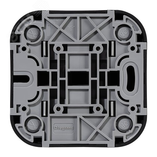 Выключатель 2-клавишный для открытой установки 10А черный матовый QUTEO - фото 2