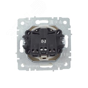 BRITE Розетка с заземлением с защитными шторками и крышкой 16А IP44 РСбш10-3-44-БрКр бежевый - фото 7