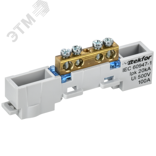 TEKFOR Шина N ноль неизолированная на универсальном держателе 6х9-4-С IEK - фото 1