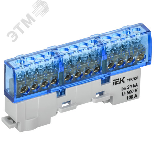 Изображение товара TEKFOR Шина N ноль изолированная на универсальном держателе 6х9-12-С IEK (шт)