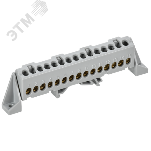 TEKFOR Шина L фаза в комбинированном DIN-изоляторе Стойка 6х9-15-Ср IEK - фото 1