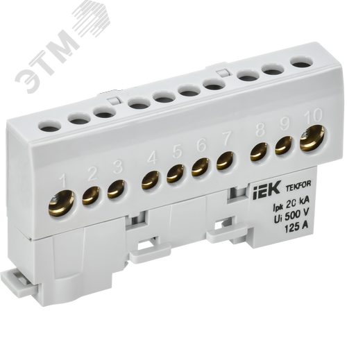 Изображение товара TEKFOR Шина L фаза изолированная на универсальном держателе 8х12-10-Ср IEK (шт)