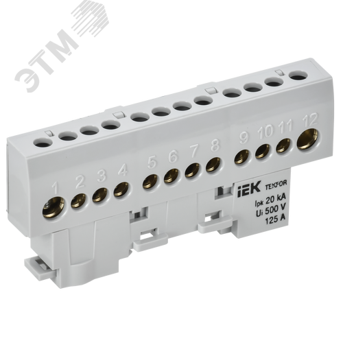 TEKFOR Шина L фаза изолированная на универсальном держателе 8х12-12-Ср IEK - фото 1