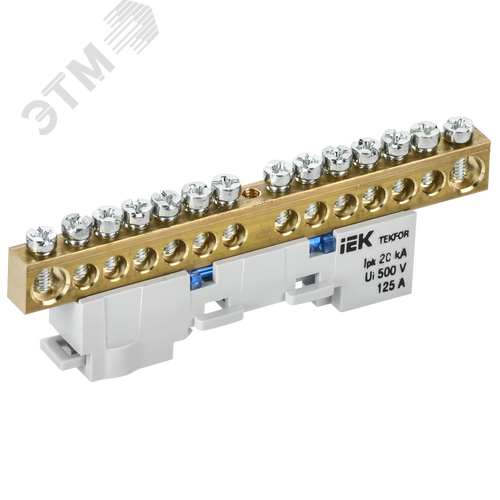 Изображение товара TEKFOR Шина N ноль неизолированная на универсальном держателе 8х12-14-С IEK (шт)