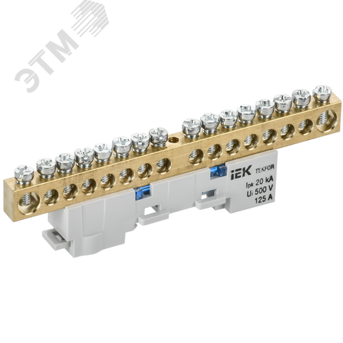 TEKFOR Шина N ноль неизолированная на универсальном держателе 8х12-16-С IEK - фото 1