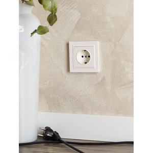 BRITE Розетка с заземлением с защитными шторками 16А РС14-1-0-БрЖ жемчуг - фото 8