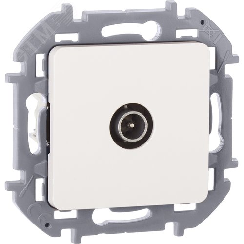 Розетка TV проходная белый INSPIRIA - фото 1