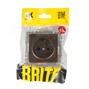 BRITE Розетка без заземления без защитных шторок 10А РС10-1-0-БрТБ темная бронза - фото 6