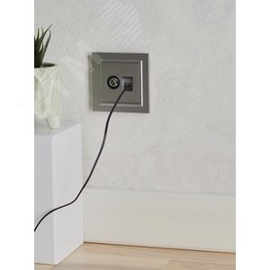 BRITE Розетка двойная TV+RJ45 кат.5E РТВ/РК12-БрС сталь - фото 8