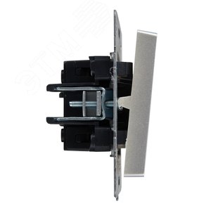 BRITE Выключатель одноклавишный проходной с индикацией 10А ВС10-1-7-БрА алюминий IEK - фото 3