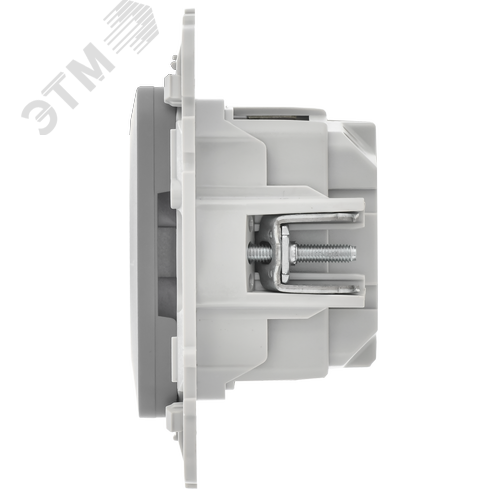 FLITE Розетка с заземлением с защитными шторками безвинтовое крепление 16А РСш11-1-ФлС серый IEK - фото 2