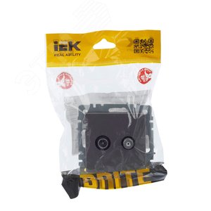 BRITE Розетка двойная TV+SAT РТВ/РСп12-БрС сталь - фото 7