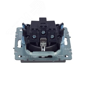 BRITE Розетка с заземлением без защитных шторок 16А РС11-1-0-БрС сталь - фото 5