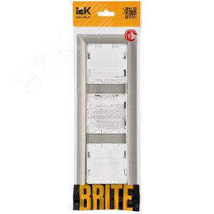 BRITE Рамка 3 поста РУ-3-Бр хром/никель IEK - фото 2