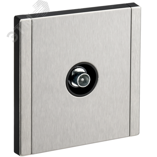 Изображение товара FORTE&PIANO Розетка TV проходная FP729M металл никель IEK (шт)