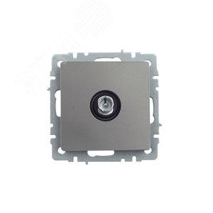 BRITE Розетка TV проходная РТВ10-0-БрС сталь - фото 2