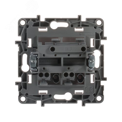 Выключатель 2-клавишный 10А безвинтовое крепление белый ETIKA - фото 4