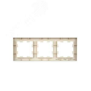 BRITE Рамка 3 поста РУ-3-БрКр бежевый - фото 4