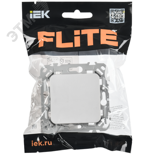 FLITE Выключатель 1-клавишный 10А ВС11-1-0-ФлЖ жемчуг IEK - фото 2