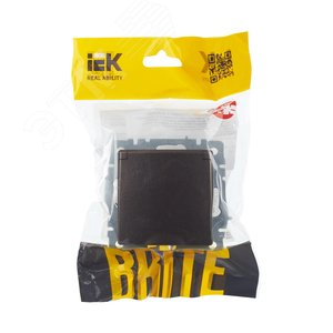 BRITE Розетка с заземлением с защитными шторками и крышкой 16А IP44 РСбш10-3-44-БрТБ темная бронза - фото 3