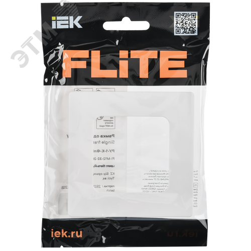 FLITE CLASSIC Рамка 1-местная РУ-1-К-ФлБ белый IEK - фото 2