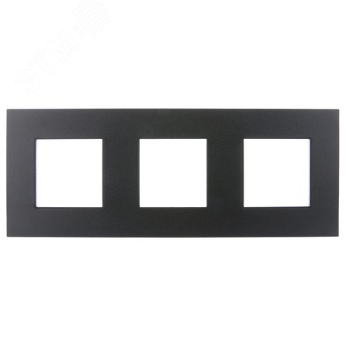 SKANDY Рамка 3-местная SK-F33Bl металл черный IEK - фото 2