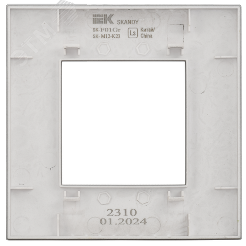 SKANDY Рамка 1-местная SK-F01S серебряный IEK - фото 3